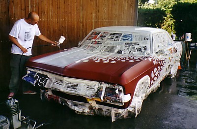 White Pearl for the roof and the flamming  with Kristophe and Fred 